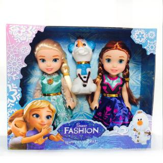 3pcs Frozen Princess Anna Elsa Dolls For Girls Toys Princess Anna Elsa_1